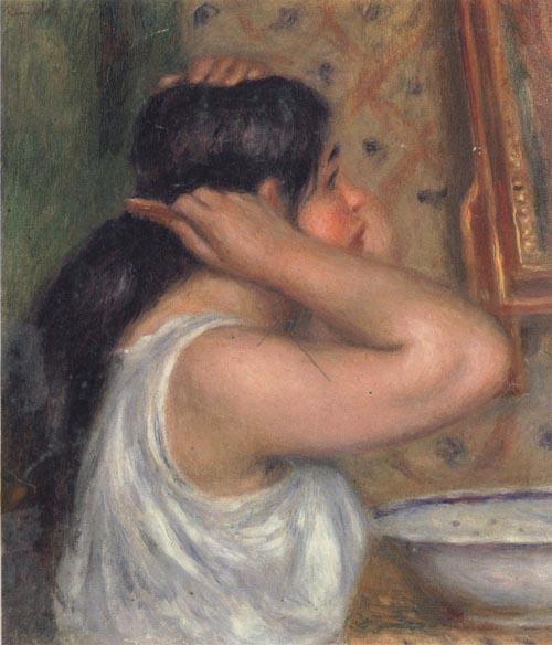 Pierre Renoir The Toilette Woman Combing Her Hair